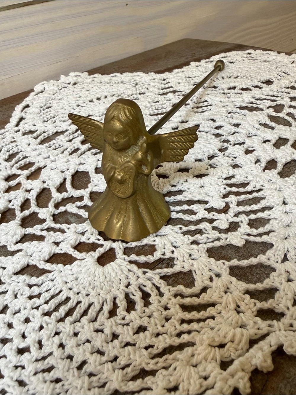 Gold Angel candle snuffer - Decorative Victorian Angel